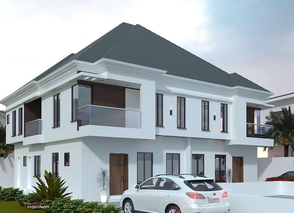 2 units of 4 bedroom semi detached duplex